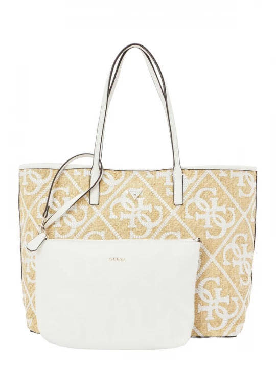 Foto van product GUESS Shopper 'Kirsten' lichtgeel / wit
