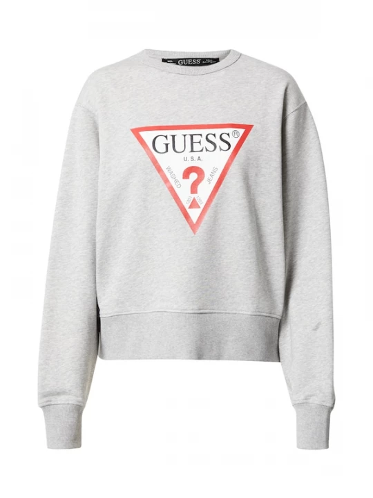 Foto van product GUESS Sweatshirt lichtgrijs / rood / wit