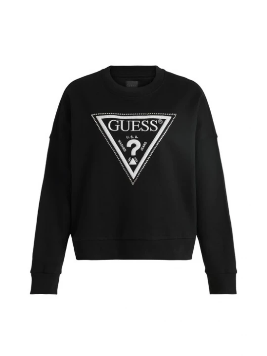 Foto van product GUESS Sweatshirt zwart / zilver / wit