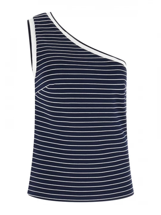 Foto van product GUESS Top 'ALPHONSINE' marine / wit