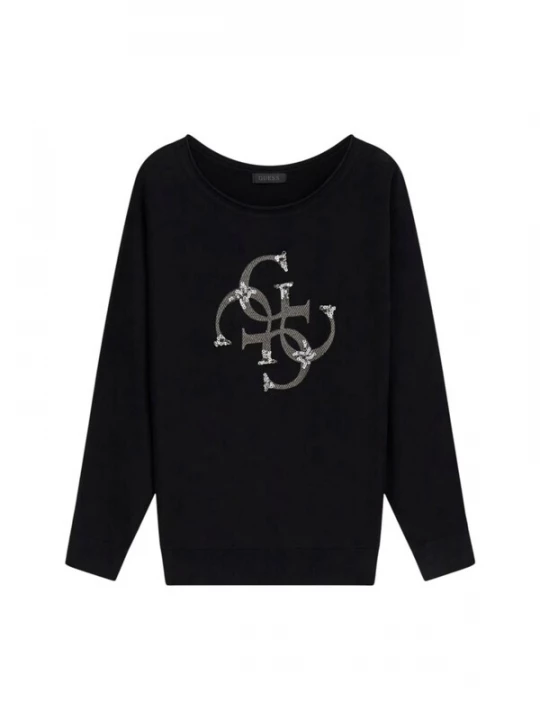 Foto van product GUESS Trui 'BAT SLEEVE GEMMA LOG W6YR27 Z0975' zwart