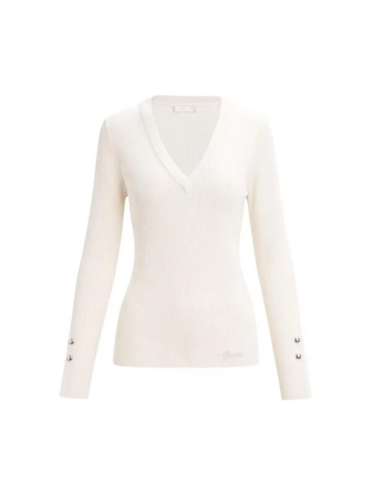 Foto van product GUESS Trui 'LS VN ELLIE SWTR W6YR10 Z0949' wit
