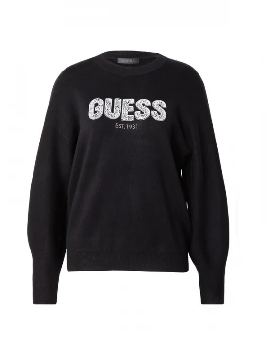 Foto van product GUESS Trui 'Madeline' zwart / zilver / wit