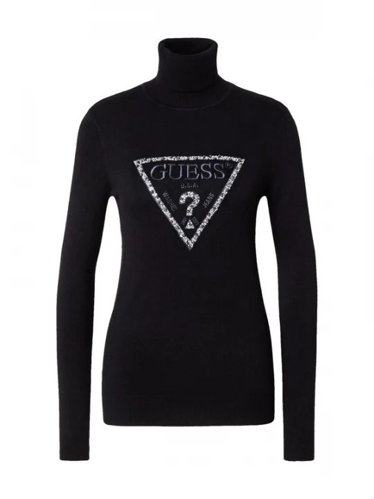 Foto van product GUESS Trui 'Piper' zwart / zilver / wit