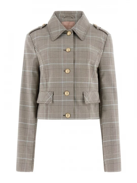 Foto van product GUESS Tussenjas 'GERALDINE' beige / pastelblauw / donkerbruin