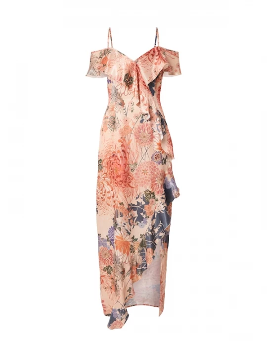 Foto van product GUESS Zomerjurk violetblauw / oranje / abrikoos / pastelrood