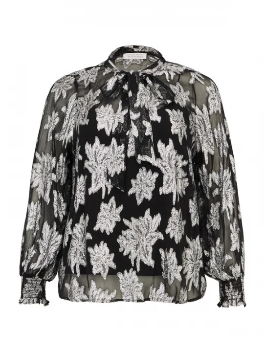 Foto van product Guido Maria Kretschmer Curvy Blouse 'Fina' zwart / zilver