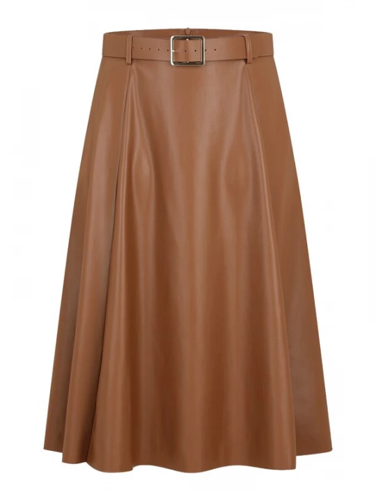 Foto van product Guido Maria Kretschmer Curvy Rok 'Sally' cognac