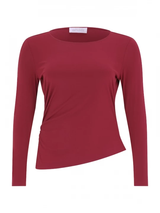 Foto van product Guido Maria Kretschmer Curvy Shirt 'Hellen' donkerrood