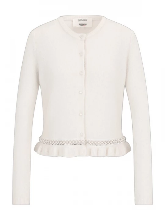 Foto van product GUIDO MARIA KRETSCHMER FOR BRIDGERTON Gebreid vest 'Kate' natuurwit