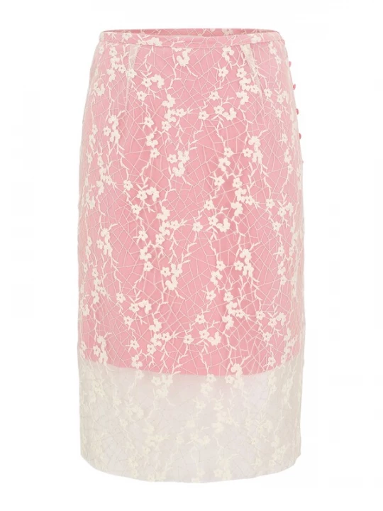 Foto van product GUIDO MARIA KRETSCHMER FOR BRIDGERTON Rok 'Francesca' lichtbeige / oudroze
