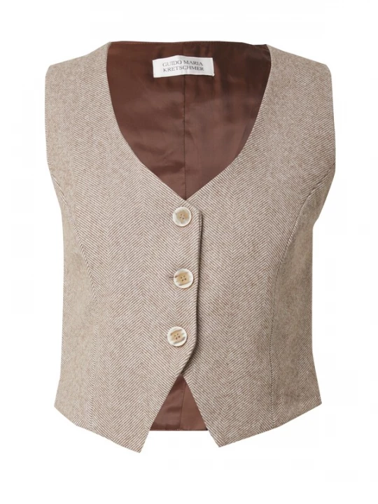 Foto van product Guido Maria Kretschmer Women Bodywarmer 'Antonie' sand / donkerbeige