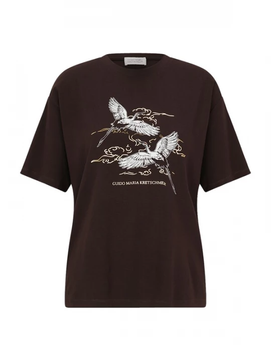 Foto van product Guido Maria Kretschmer Women Shirt 'Colleen' chamois / chocoladebruin / wit