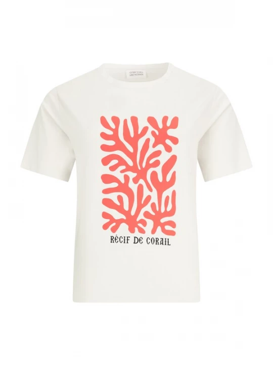 Foto van product Guido Maria Kretschmer Women Shirt 'Cora' oranje / zwart / wit