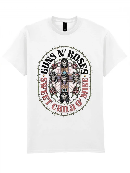 Foto van product GUNS N' ROSES Shirt grijs / rood / zwart / wit