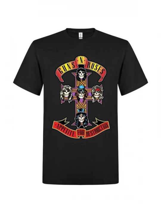 Foto van product GUNS N' ROSES Shirt 'Guns N´Roses Appetite for destruction Album T-Shirt' zwart