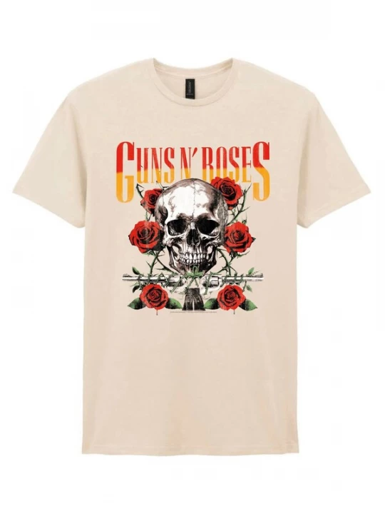 Foto van product GUNS N' ROSES Shirt 'Guns N´Roses Rose Skull T-Shirt' natuurwit