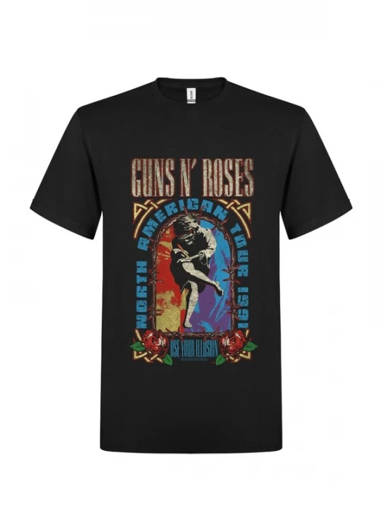 Foto van product GUNS N' ROSES Shirt 'Guns N´ Roses Use Your Illution album inspired T-Shirt' zwart