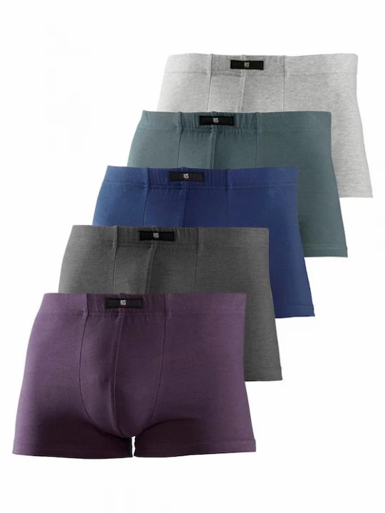 Foto van product H.I.S Boxershorts blauw / grijs / petrol / donkerlila