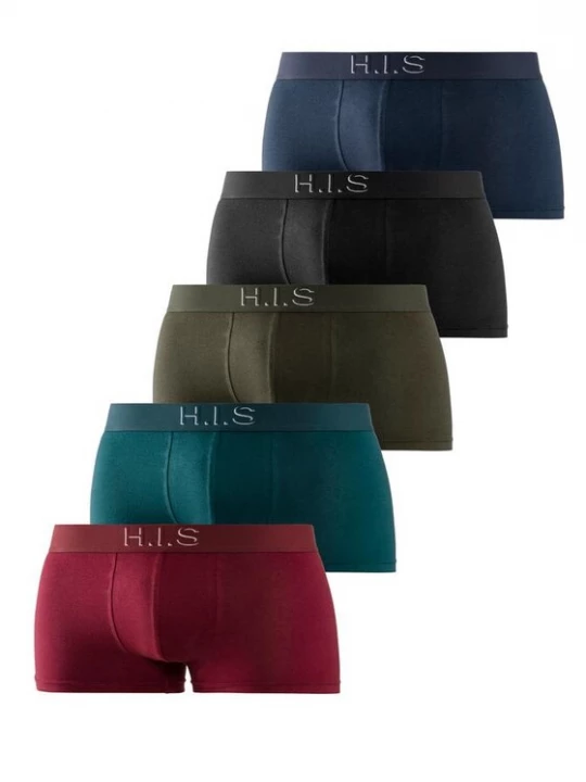 Foto van product H.I.S Boxershorts blauw / kaki / petrol / rood / zwart