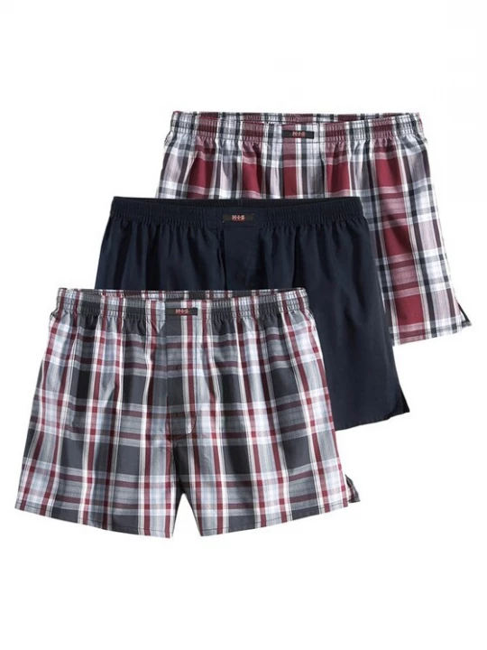 Foto van product H.I.S Boxershorts grijs / rood / zwart / wit