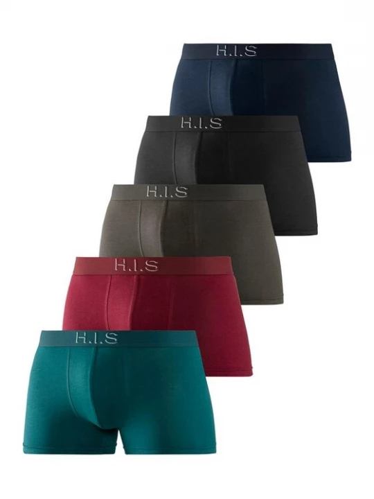 Foto van product H.I.S Boxershorts navy / groen / wijnrood / zwart
