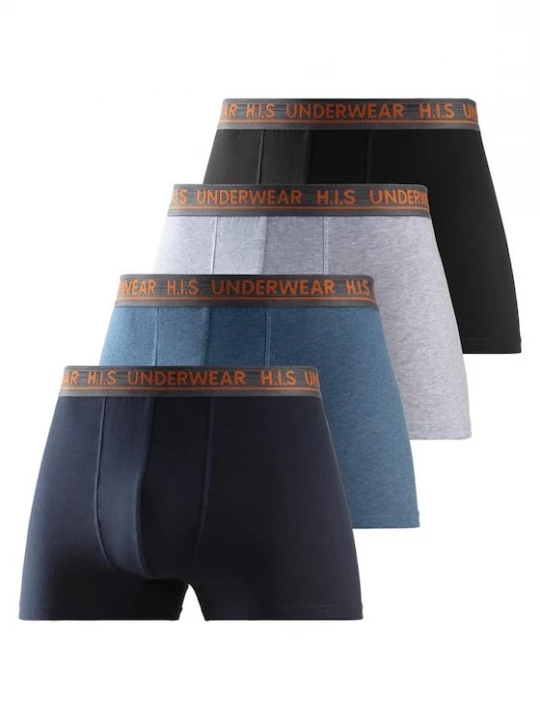 Foto van product H.I.S Boxershorts navy / smoky blue / grijs / zwart
