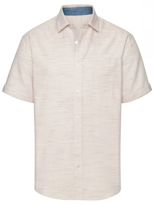 Foto van product H.I.S Overhemd beige gemêleerd