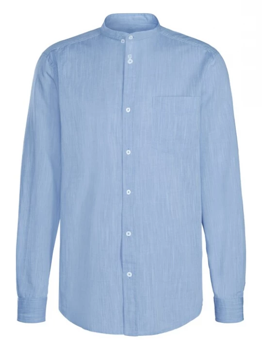 Foto van product H.I.S Overhemd blauw gemêleerd