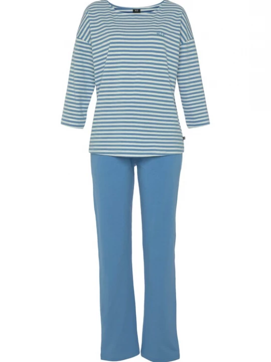 Foto van product H.I.S Pyjama blauw / wit