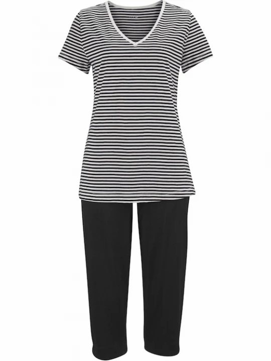 Foto van product H.I.S Pyjama zwart / wit