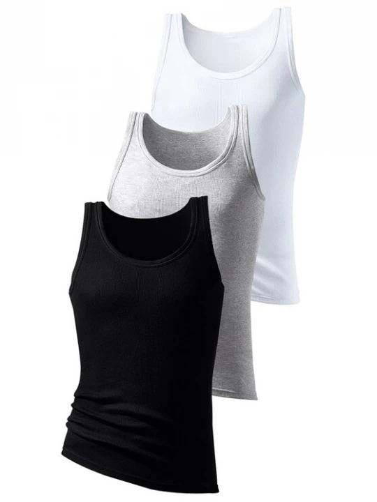 Foto van product H.I.S Shirt grijs gemêleerd / zwart / wit