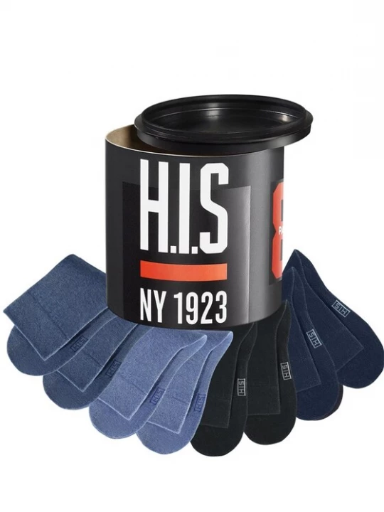 Foto van product H.I.S Sokken navy / smoky blue / blauw gemêleerd / zwart