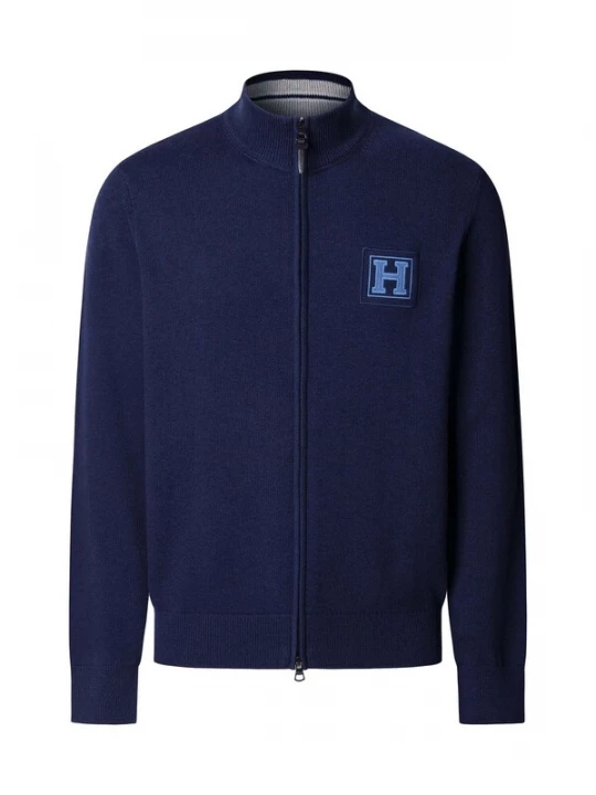 Foto van product Hackett London Gebreid vest navy