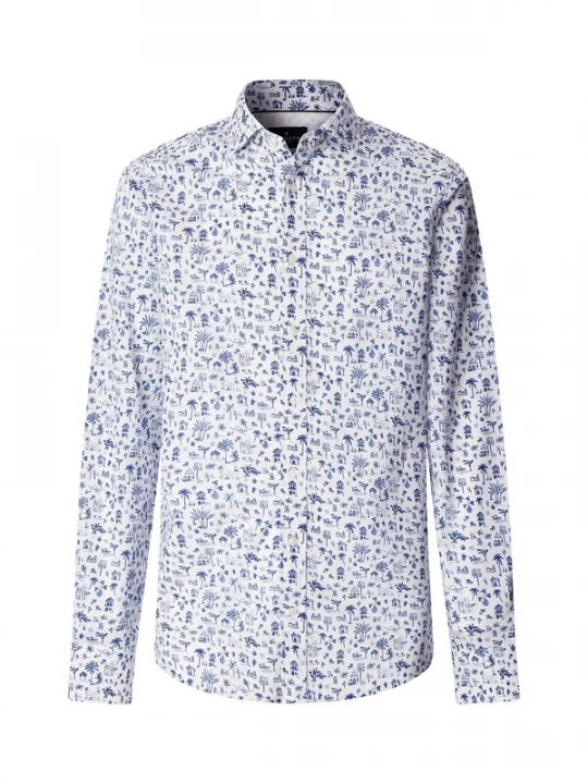 Foto van product Hackett London Overhemd 'ISLAND' blauw / wit