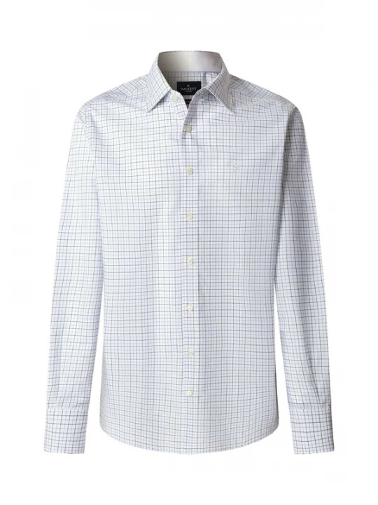 Foto van product Hackett London Overhemd 'POPLIN TATTERSALL' groen / wit