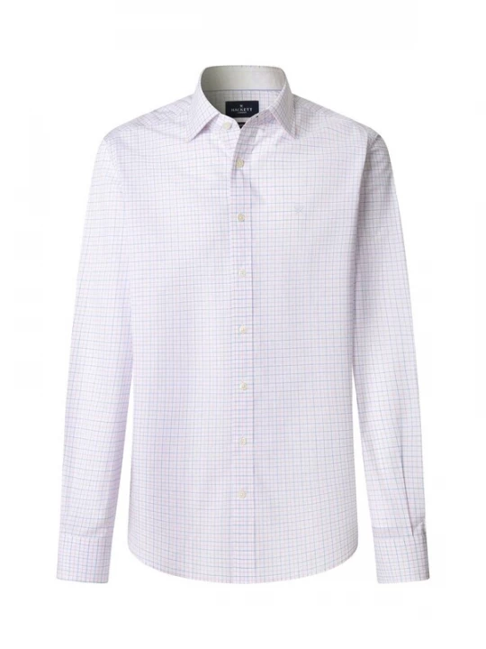 Foto van product Hackett London Overhemd 'POPLIN TATTERSALL' lichtblauw / rosa / natuurwit