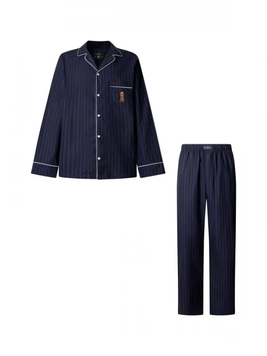 Foto van product Hackett London Pyjama lang royal blue / koningsblauw