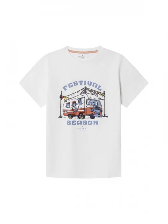 Foto van product Hackett London Shirt 'Festival Camper' duifblauw / lichtrood / zwart / wit
