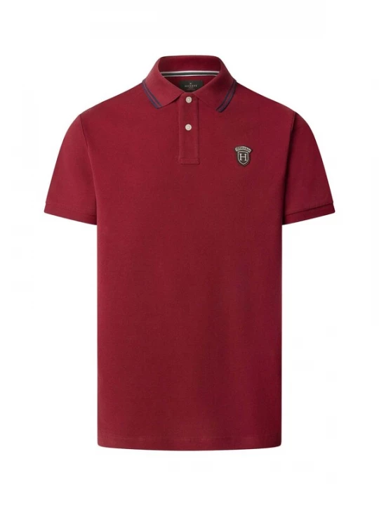 Foto van product Hackett London Shirt ' HERITAGE BADGE POLO ' donkerrood