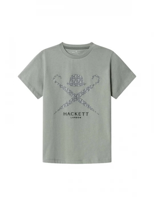 Foto van product Hackett London Shirt 'Tiger' lichtgrijs / donkergrijs / olijfgroen / zwart