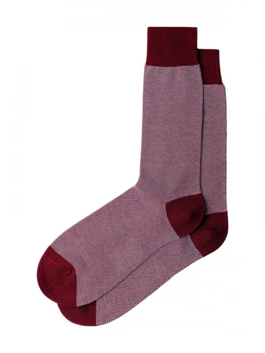 Foto van product Hackett London Sokken ' BIRDS EYE ' donkerrood