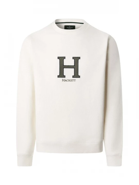 Foto van product Hackett London Sweatshirt zwart gemêleerd / wit
