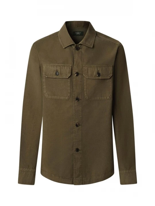 Foto van product Hackett London Tussenjas 'Heritage Twill' olijfgroen