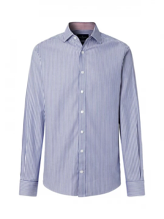Foto van product Hackett London Zakelijk overhemd 'Bengal' navy / lichtblauw