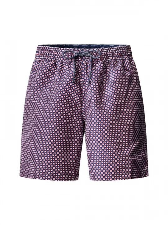 Foto van product Hackett London Zwemshorts 'Breeze' donkerblauw / lichtrood / wit