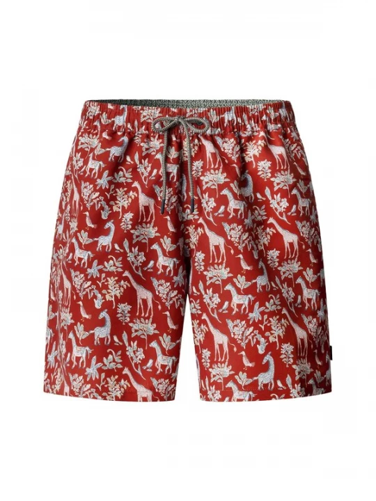 Foto van product Hackett London Zwemshorts 'Fauna' grijs / rood / wit