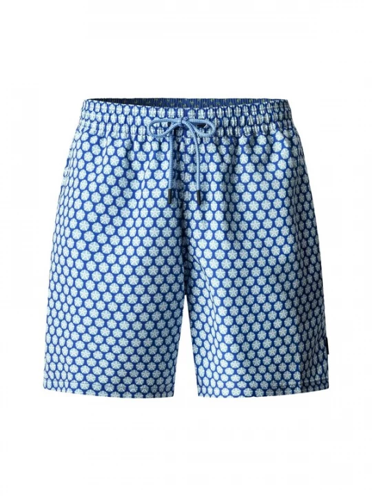 Foto van product Hackett London Zwemshorts 'Seashell' blauw / lichtgroen / wit