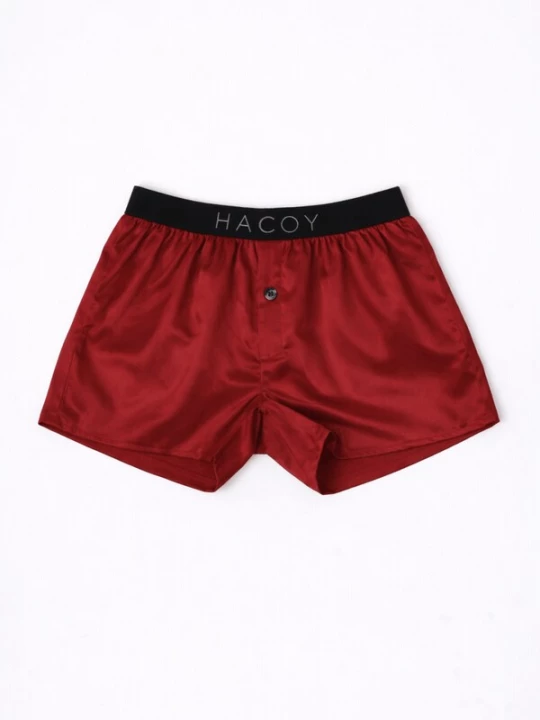 Foto van product HACOY Boxershorts 'Silk Boxer Shorts' robijnrood