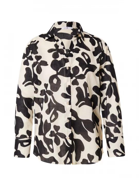 Foto van product Hailys Blouse 'Al44va' zwart / wolwit
